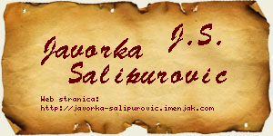 Javorka Šalipurović vizit kartica